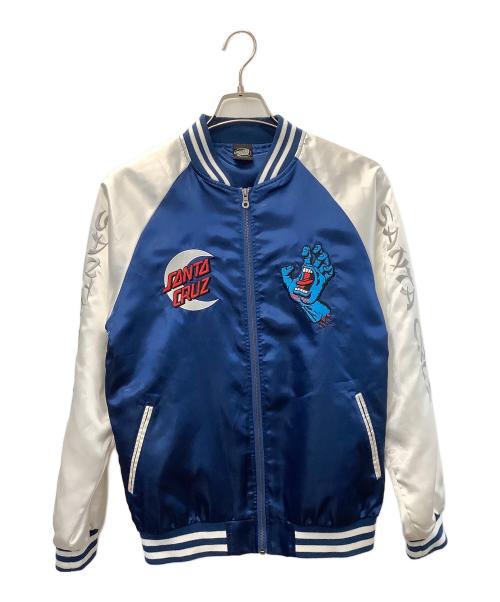 SANTA CRUZ（サンタクルーズ）SANTA CRUZ (サンタクルーズ) スタジャン ホワイト×ブルー サイズ:Lの古着・服飾アイテム