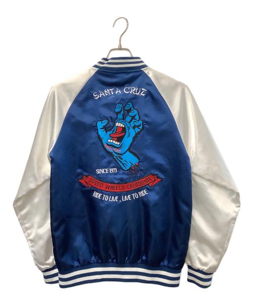 SANTA CRUZ（サンタクルーズ）SANTA CRUZ (サンタクルーズ) スタジャン ホワイト×ブルー サイズ:Lの古着・服飾アイテム