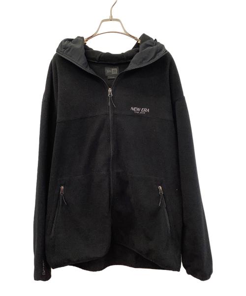 New Era（ニューエラ）New Era (ニューエラ) フルジップフーディー フリースジャケット ブラック サイズ:XLの古着・服飾アイテム