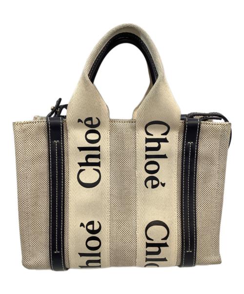 Chloe（クロエ）Chloe (クロエ) スモールトートバッグ ホワイトの古着・服飾アイテム