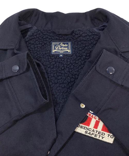 STUDIO D'ARTISAN（ステュディオダルチザン）STUDIO D'ARTISAN (ステュディオダルチザン) 裏ボアジャケット ネイビー サイズ:38の古着・服飾アイテム