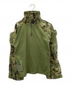 ハーフジップコンバットシャツハーフジップコンバットシャツ）の古着「ハーフジップコンバットシャツ」｜グリーン