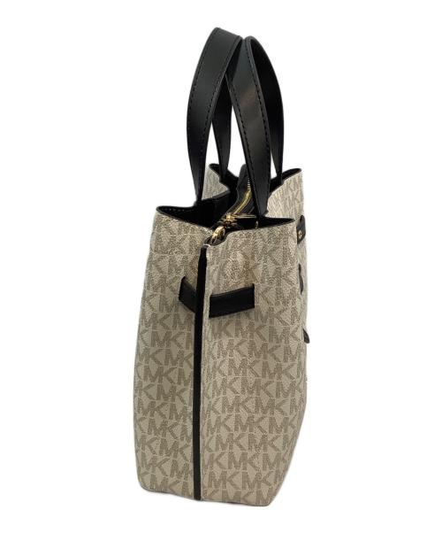 MICHAEL KORS（マイケル・コース）MICHAEL KORS (マイケル・コース) 2WAYバッグ ブラック×ホワイトの古着・服飾アイテム