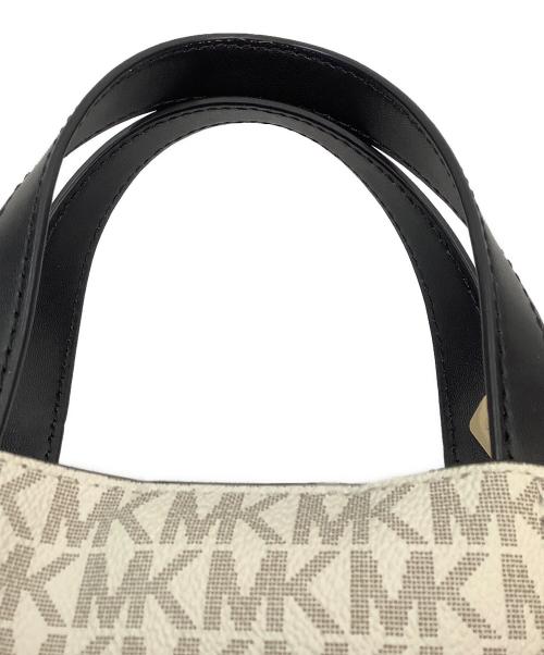 MICHAEL KORS（マイケル・コース）MICHAEL KORS (マイケル・コース) 2WAYバッグ ブラック×ホワイトの古着・服飾アイテム
