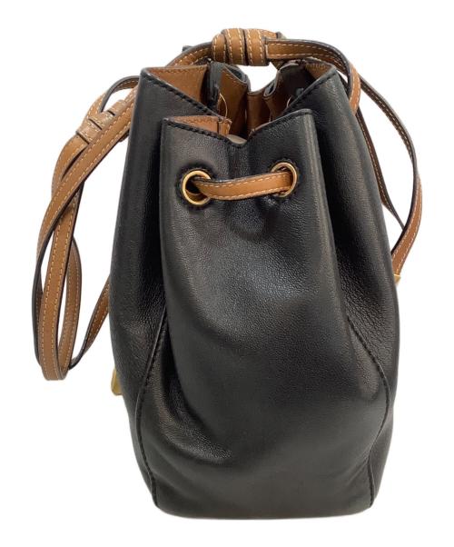 TORY BURCH（トリーバーチ）TORY BURCH (トリーバーチ) 巾着ショルダーバッグ ブラックの古着・服飾アイテム