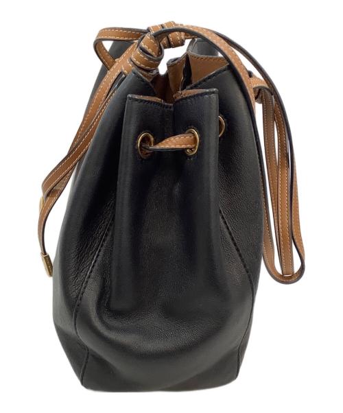 TORY BURCH（トリーバーチ）TORY BURCH (トリーバーチ) 巾着ショルダーバッグ ブラックの古着・服飾アイテム