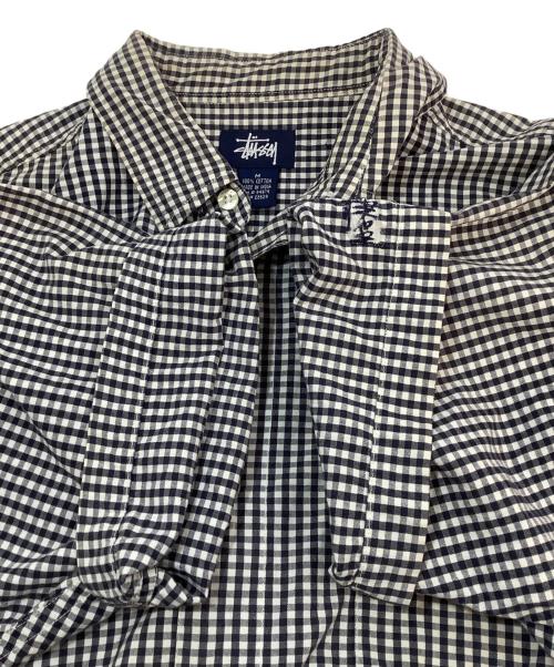 stussy（ステューシー）stussy (ステューシー) 半袖シャツ ネイビー×ホワイト サイズ:Mの古着・服飾アイテム