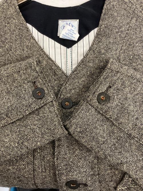 POST O'ALLS（ポストオーバーオールズ）POST O'ALLS (ポストオーバーオールズ) ノーカラージャケット グレー サイズ:Sの古着・服飾アイテム