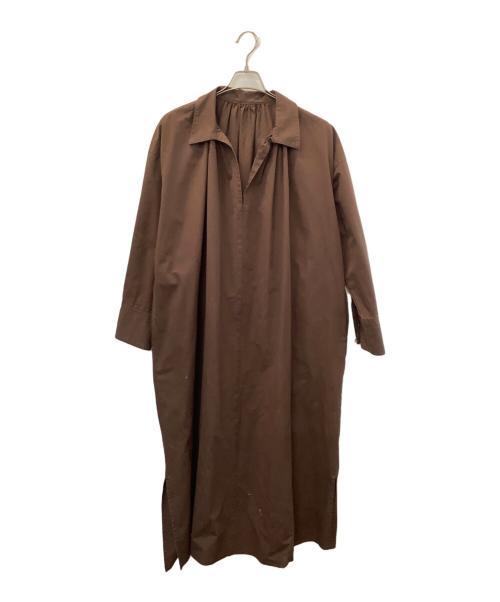 Plage（プラージュ）Plage (プラージュ) 長袖ワンピース ブラウン サイズ:38 未使用品の古着・服飾アイテム