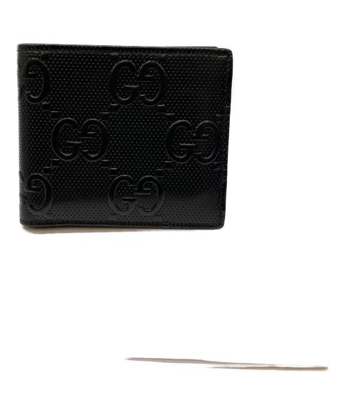 GUCCI（グッチ）GUCCI (グッチ) 2つ折り財布 ブラックの古着・服飾アイテム