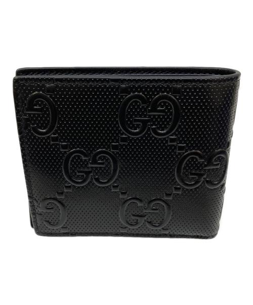 GUCCI（グッチ）GUCCI (グッチ) 2つ折り財布 ブラックの古着・服飾アイテム