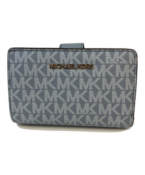 MICHAEL KORS（マイケル・コース）MICHAEL KORS (マイケル・コース) コンパクトウォレット ブルーの古着・服飾アイテム
