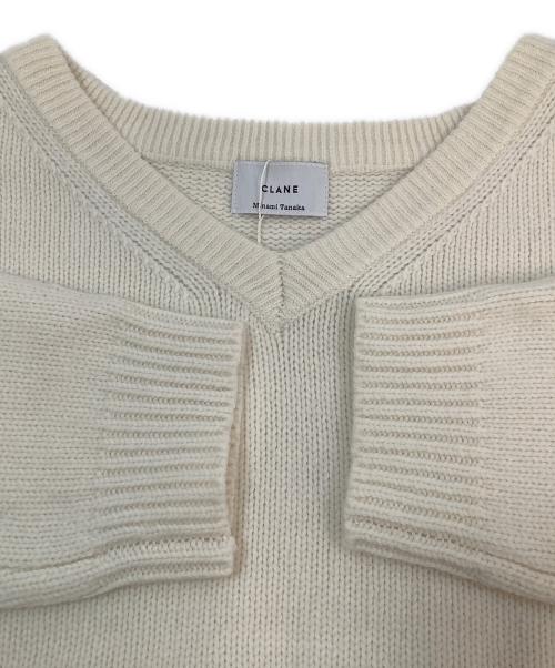 CLANE（クラネ）CLANE (クラネ) MINAMI TANAKA (ミナミ タナカ) 厚手ニット ホワイト サイズ:2 未使用品の古着・服飾アイテム