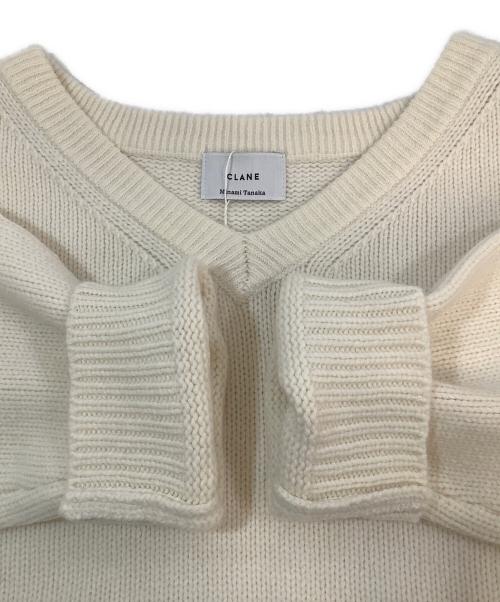 CLANE（クラネ）CLANE (クラネ) MINAMI TANAKA (ミナミ タナカ) 厚手ニット ホワイト サイズ:2 未使用品の古着・服飾アイテム