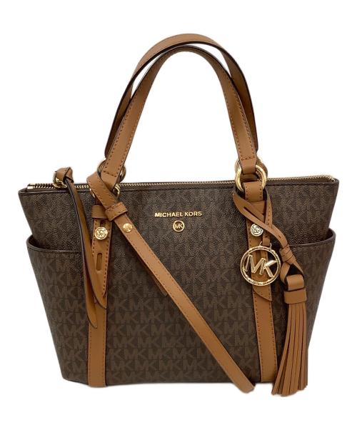 MICHAEL KORS（マイケル・コース）MICHAEL KORS (マイケル・コース) 2WAYバッグ ブラウンの古着・服飾アイテム