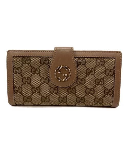 GUCCI（グッチ）GUCCI (グッチ) 長財布 ピンクベージュの古着・服飾アイテム