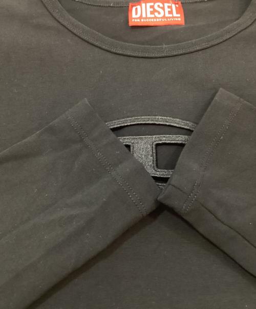 DIESEL（ディーゼル）DIESEL (ディーゼル) T-ANGIE-LS T-SHIRT ブラック サイズ:Lの古着・服飾アイテム