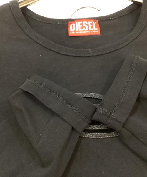 DIESEL（ディーゼル）DIESEL (ディーゼル) T-ANGIE-LS T-SHIRT ブラック サイズ:Lの古着・服飾アイテム