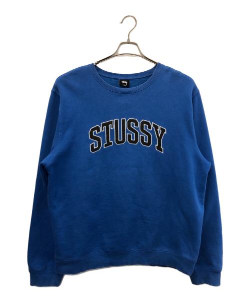 stussy（ステューシー）stussy (ステューシー) カレッジロゴスウェット ブルー サイズ:Lの古着・服飾アイテム