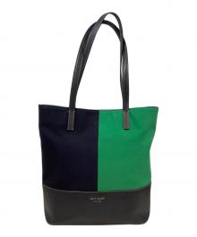 Kate Spade（ケイトスペード）の古着「トートバッグ」｜ネイビー×グリーン
