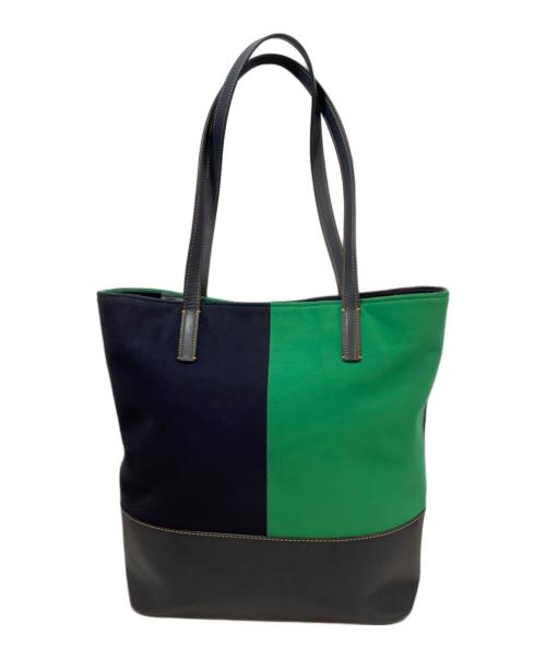 Kate Spade（ケイトスペード）Kate Spade (ケイトスペード) トートバッグ ネイビー×グリーンの古着・服飾アイテム