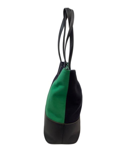 Kate Spade（ケイトスペード）Kate Spade (ケイトスペード) トートバッグ ネイビー×グリーンの古着・服飾アイテム