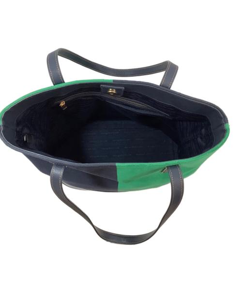 Kate Spade（ケイトスペード）Kate Spade (ケイトスペード) トートバッグ ネイビー×グリーンの古着・服飾アイテム