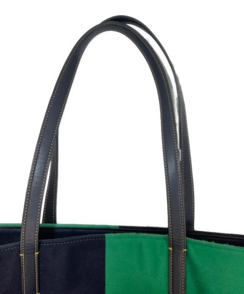 Kate Spade（ケイトスペード）Kate Spade (ケイトスペード) トートバッグ ネイビー×グリーンの古着・服飾アイテム