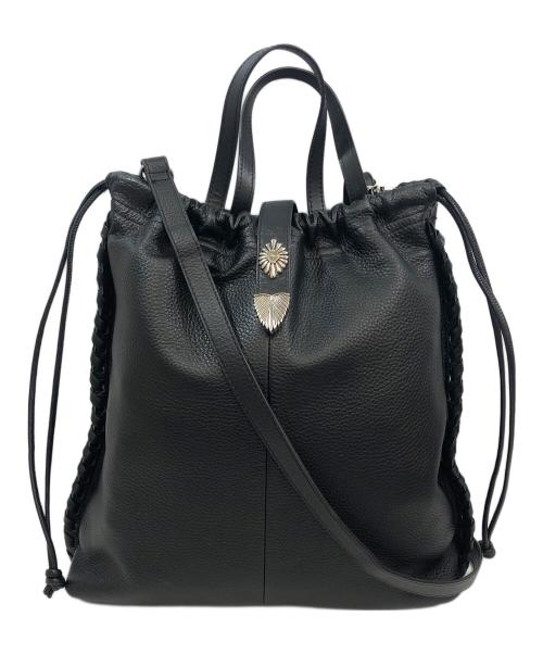 EAR（イア）EAR (イア) バックル 巾着ショルダーバッグ ブラックの古着・服飾アイテム