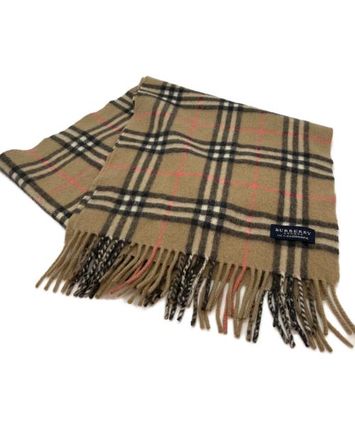 BURBERRY LONDON（バーバリーロンドン）BURBERRY LONDON (バーバリーロンドン) マフラー ブラック×ベージュの古着・服飾アイテム