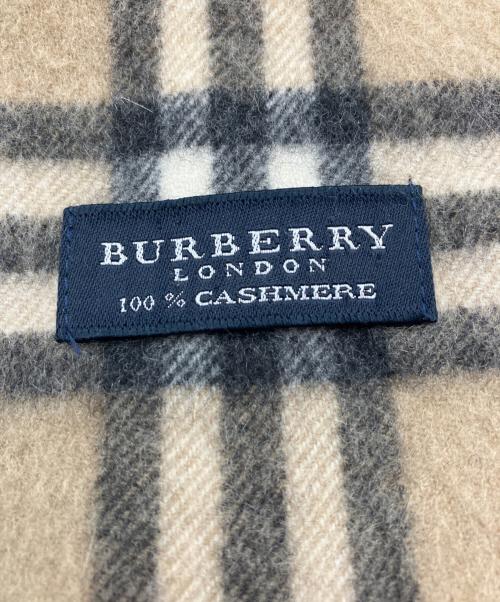 BURBERRY LONDON（バーバリーロンドン）BURBERRY LONDON (バーバリーロンドン) マフラー ブラック×ベージュの古着・服飾アイテム