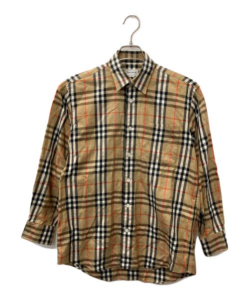 Burberry's（バーバリーズ）Burberry's (バーバリー) ノバチェック長袖シャツ ブラック×ベージュ サイズ:SAの古着・服飾アイテム