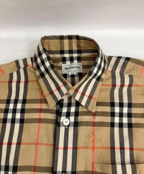Burberry's（バーバリーズ）Burberry's (バーバリー) ノバチェック長袖シャツ ブラック×ベージュ サイズ:SAの古着・服飾アイテム