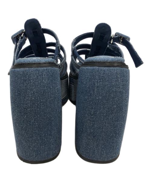 YELLO（イエロ）YELLO (イエロ) 厚底サンダル ブルー サイズ:Lの古着・服飾アイテム