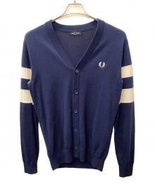 FRED PERRY（フレッドペリー）の古着「ニットカーディガン」｜ブルー