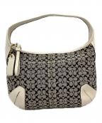 COACHコーチ）の古着「ハンドバッグ」｜ホワイト×ブラック