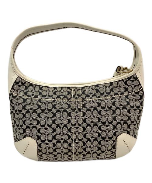 COACH（コーチ）COACH (コーチ) ハンドバッグ ホワイト×ブラックの古着・服飾アイテム