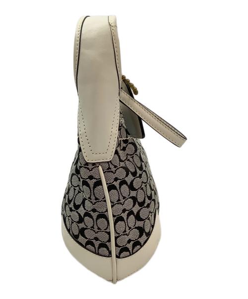 COACH（コーチ）COACH (コーチ) ハンドバッグ ホワイト×ブラックの古着・服飾アイテム