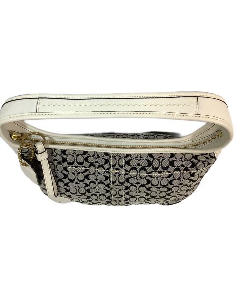 COACH（コーチ）COACH (コーチ) ハンドバッグ ホワイト×ブラックの古着・服飾アイテム