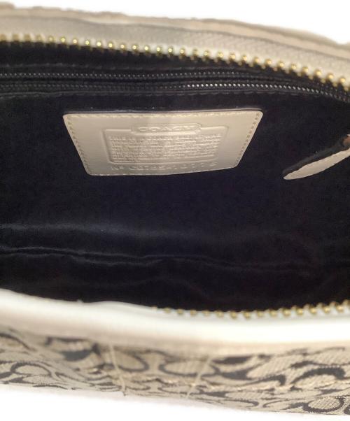 COACH（コーチ）COACH (コーチ) ハンドバッグ ホワイト×ブラックの古着・服飾アイテム