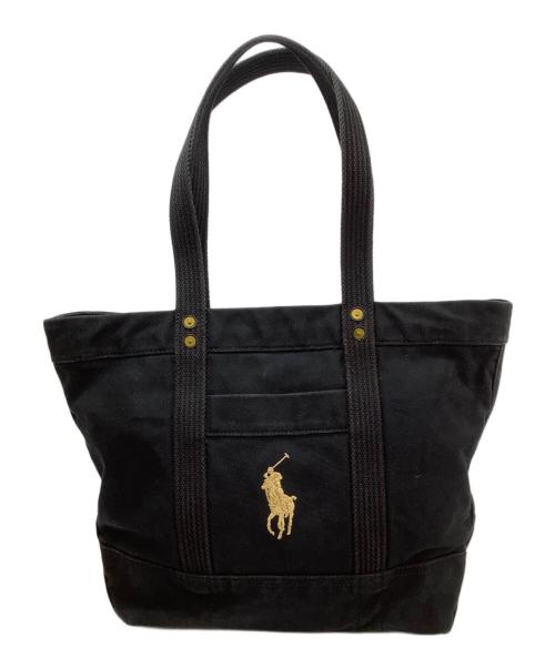 POLO RALPH LAUREN（ポロ・ラルフローレン）POLO RALPH LAUREN (ポロ・ラルフローレン) トートバッグ ブラックの古着・服飾アイテム