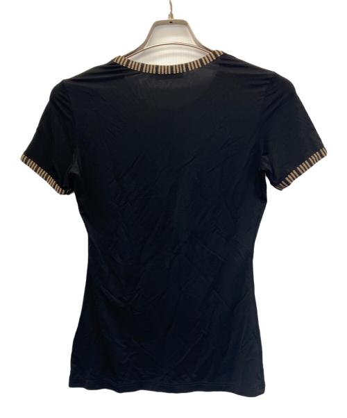 FENDI（フェンディ）FENDI (フェンディ) 半袖カットソー ベージュ×ブラック サイズ:42の古着・服飾アイテム