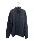 FRED PERRYフレッドペリー）の古着「ハーフジップスウェット」｜ブラック