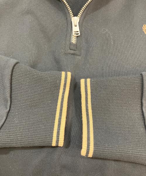 FRED PERRY（フレッドペリー）FRED PERRY (フレッドペリー) ハーフジップスウェット ブラック サイズ:XLの古着・服飾アイテム