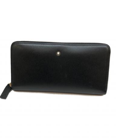 中古・古着通販】MONTBLANC (モンブラン) ラウンド長財布 ブラック
