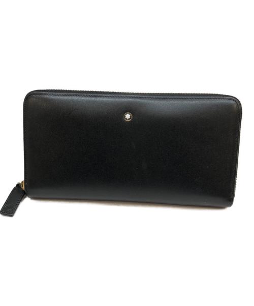MONTBLANC（モンブラン）MONTBLANC (モンブラン) ラウンド長財布 ブラックの古着・服飾アイテム