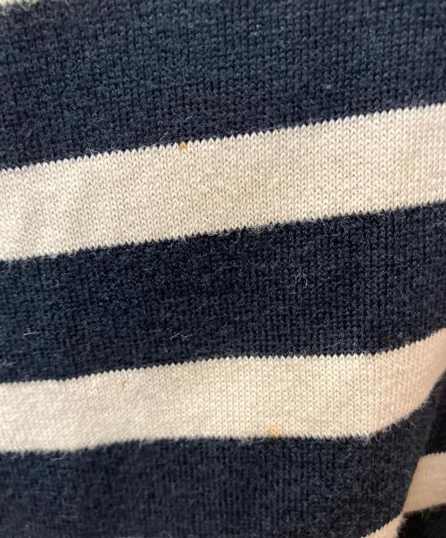 LOUIS VUITTON（ルイ ヴィトン）LOUIS VUITTON (ルイ ヴィトン) 薄手ニット ベージュ×ネイビー サイズ:XSの古着・服飾アイテム