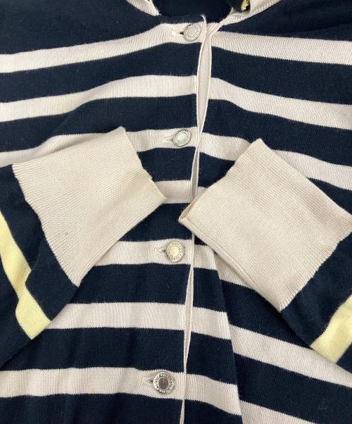 LOUIS VUITTON（ルイ ヴィトン）LOUIS VUITTON (ルイ ヴィトン) 薄手ニット ベージュ×ネイビー サイズ:XSの古着・服飾アイテム