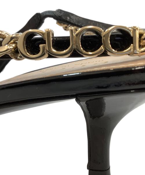 GUCCI（グッチ）GUCCI (グッチ) ポインテッドトゥパンプス ブラック サイズ:37の古着・服飾アイテム