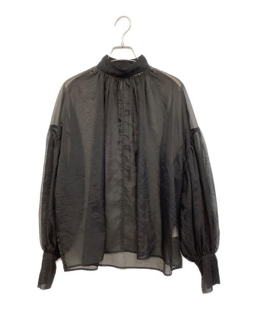 CLANE（クラネ）CLANE (クラネ) シアーパフトップス ブラック サイズ:1の古着・服飾アイテム